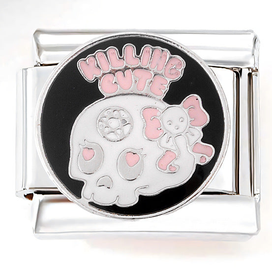 Wholesale DIY stainless steel bracelet little fox skull holiday style module bracelet