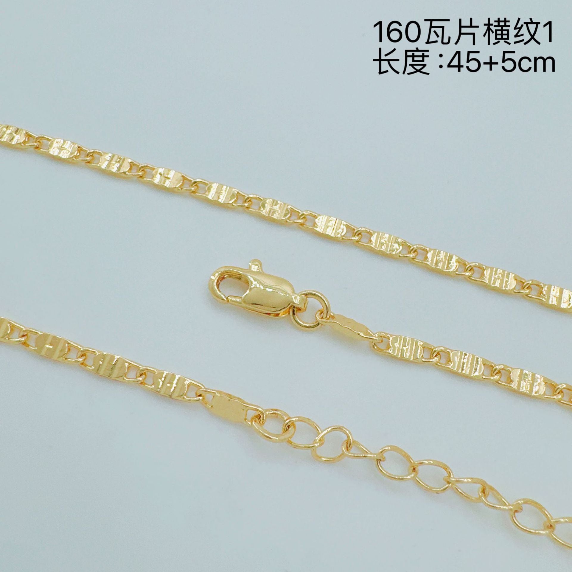 Wholesale Retro Gold Plated Copper Twist Necklace Chain for Layering Jewelry Accessory