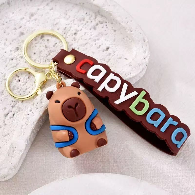 Wholesale Cute Capybara Keychain Bag Pendant Creative Car Key Accessory Boutique Resale