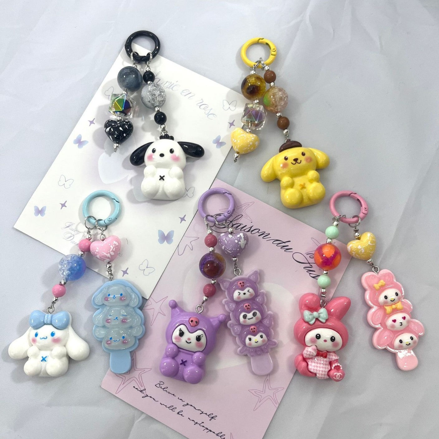 Wholesale Cartoon et  keychain doll Christmas hole music blind box accessories school bag pendant gift
