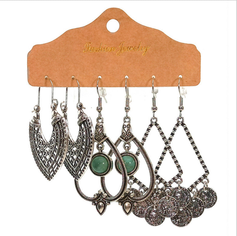 Wholesale Tassel Earrings Set,  Alloy Dripping Oil Water Drop Design,  Fashion Accessory for Party
