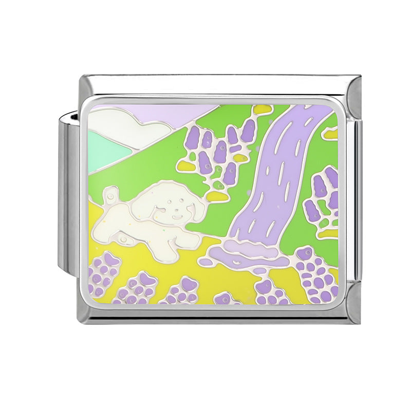 Wholesale Italian modular bracelet cartoon pet DIY