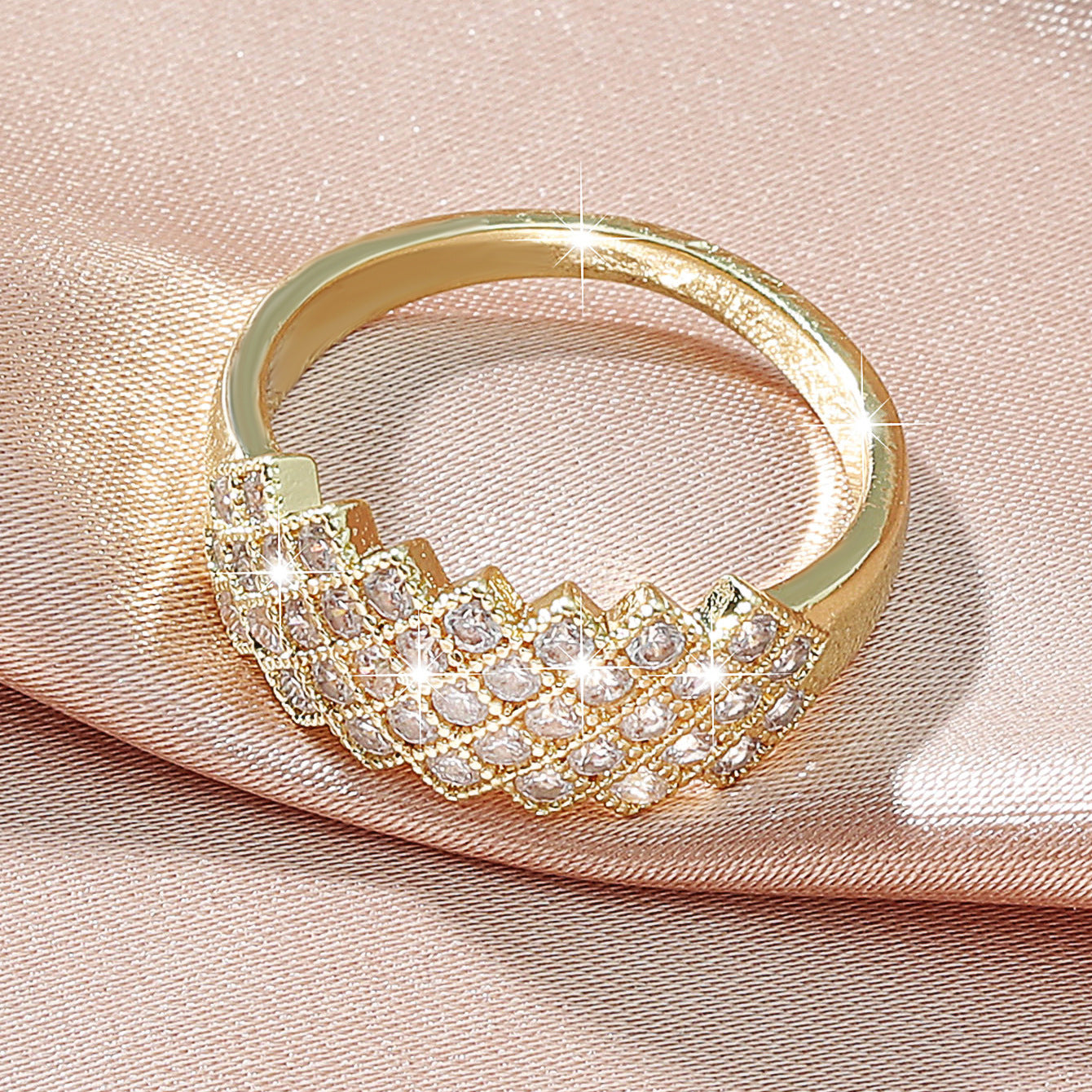 Wholesale Vintage Copper Inlaid Zirconia Rings ACC-RS-MY006