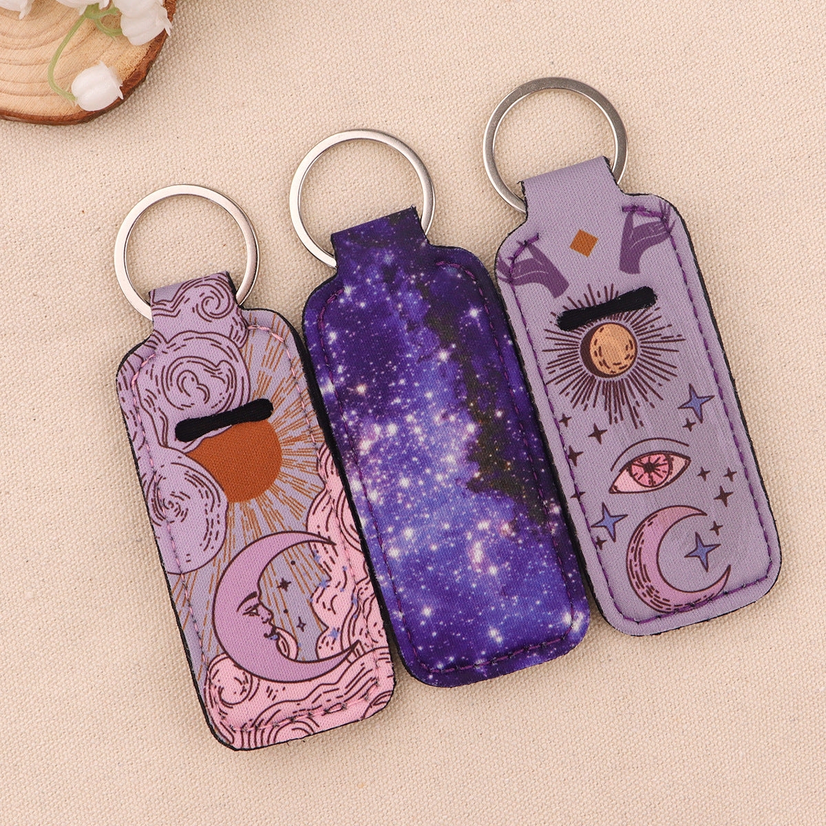 Wholesale 6pcs Moon Lipstick Set Keychain