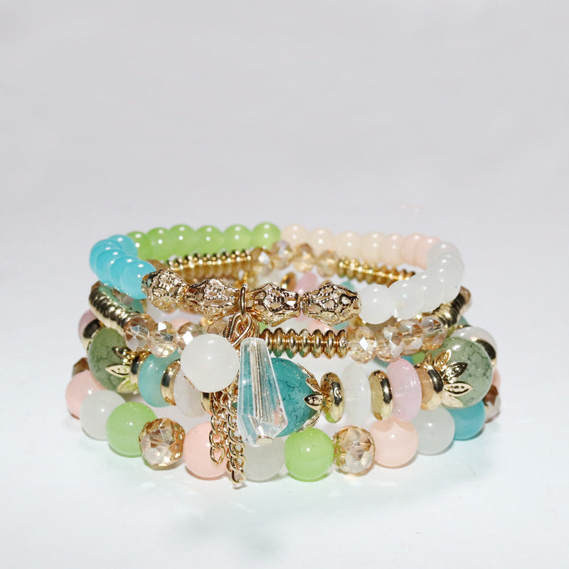 Wholesale Bohemian Multi-layer Crystal Temperament Bracelet ACC-BT-NaiHong002
