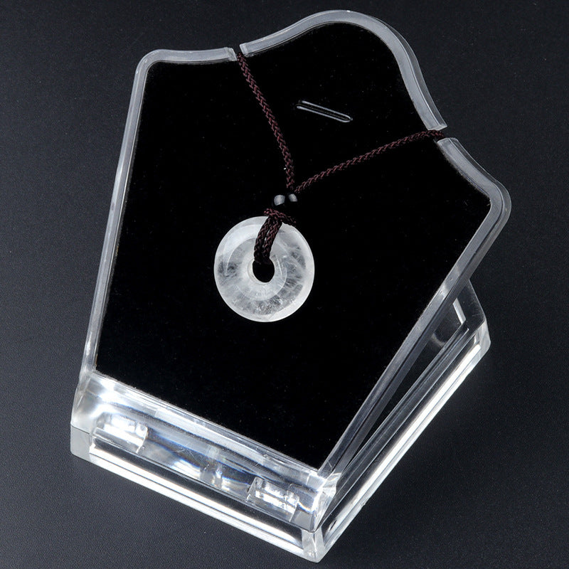 Wholesale Crystal Agate Stone Peace Buckle Necklace