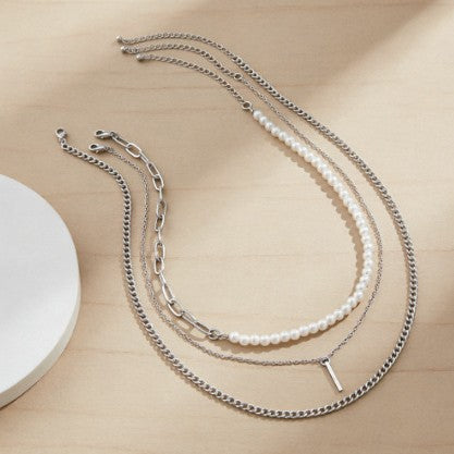 Wholesale Fashion Layered Gold Stainless Steel Segment Necklace Jewelry Accessory Gift