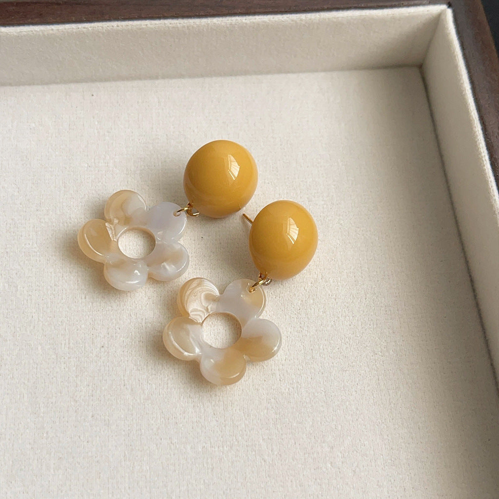 Wholesale Retro Vintage Maillard Cute Acrylic Earrings