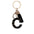 Wholesale  black resin keychain 26 English letter pendant keychain