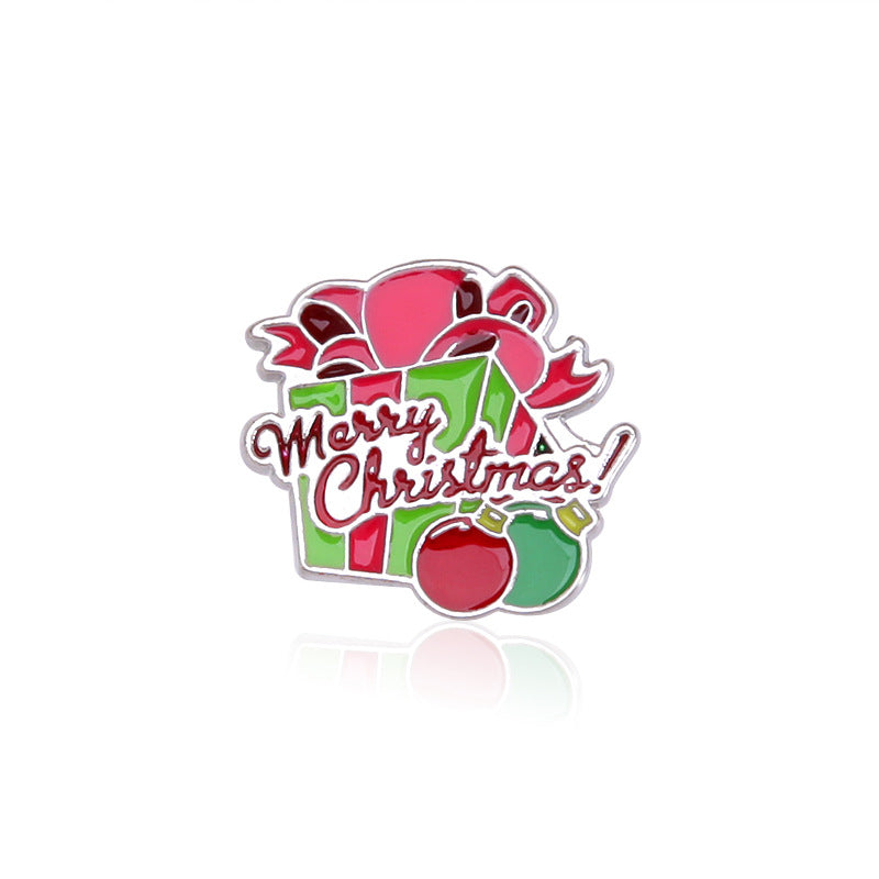 Wholesale Cartoon Cute Christmas Alloy Oil Drop Brooch ACC-BCH-BinLi001