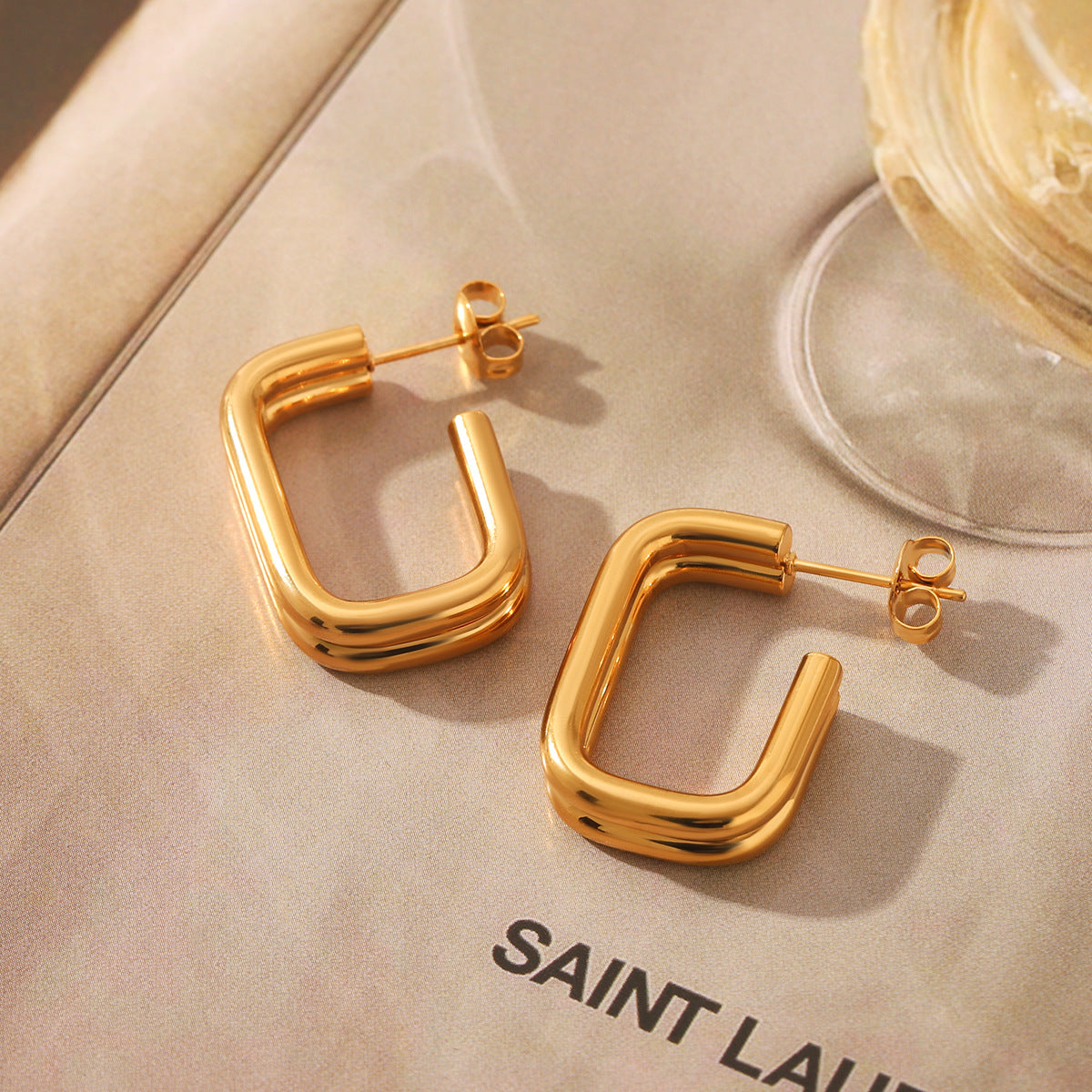 Wholesale U-shaped open stainless steel earrings