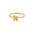 Wholesale stainless steel plated 18k real gold 26 English letter ring