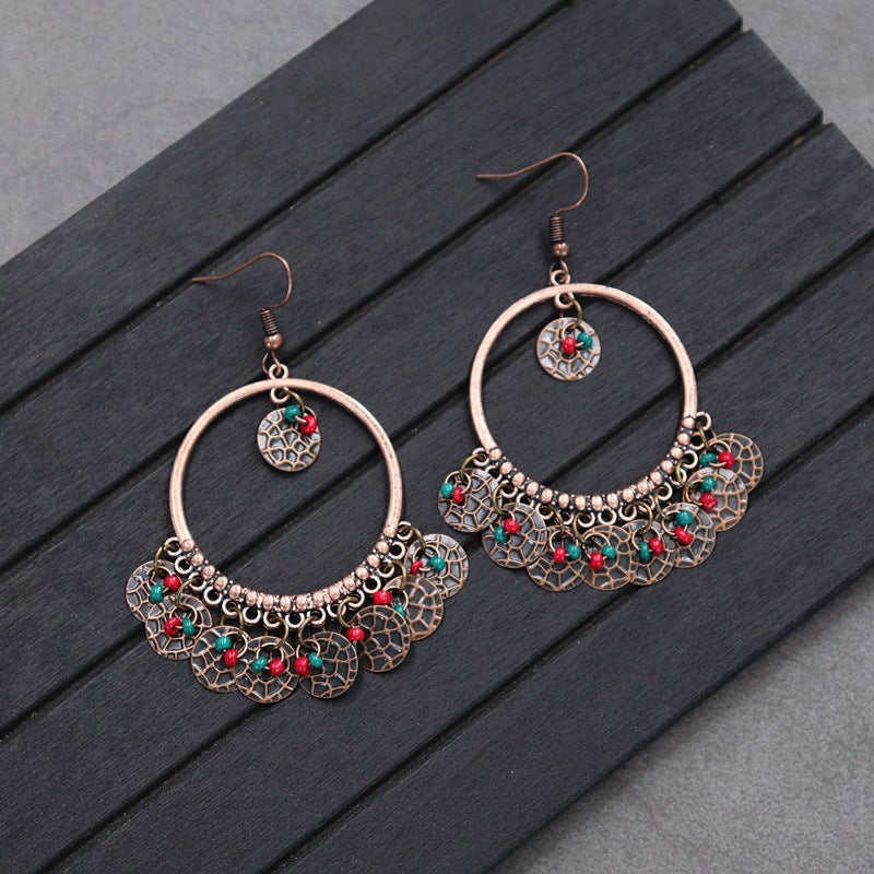 Wholesale Retro Ethnic Earrings Boho Tassel Stud Earrings Bohemian Vintage ACC-ES-Luox009