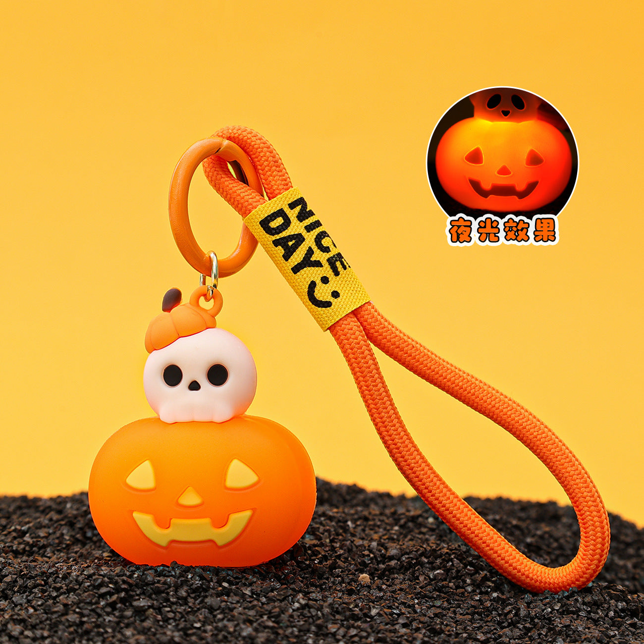 Wholesale  Ghost Glow in the Dark Keychain Cute Bag Charm Gift for Boutique Resale