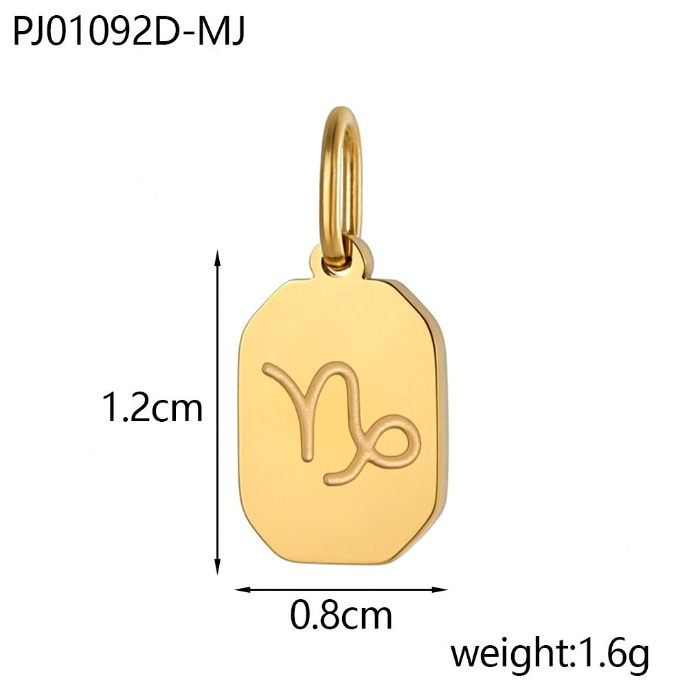 Wholesale Twelve Zodiac Sign Stainless Steel Pendant