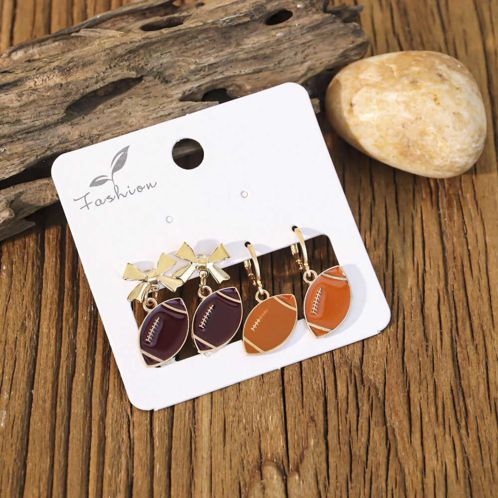 Set di orecchini a tema Super Bowl all'ingrosso