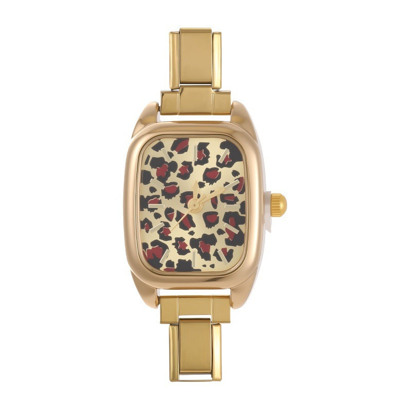 Wholesale Vintage Leopard Print Women' s Watch DIY Module Casual Fashion Accessory Party Gift