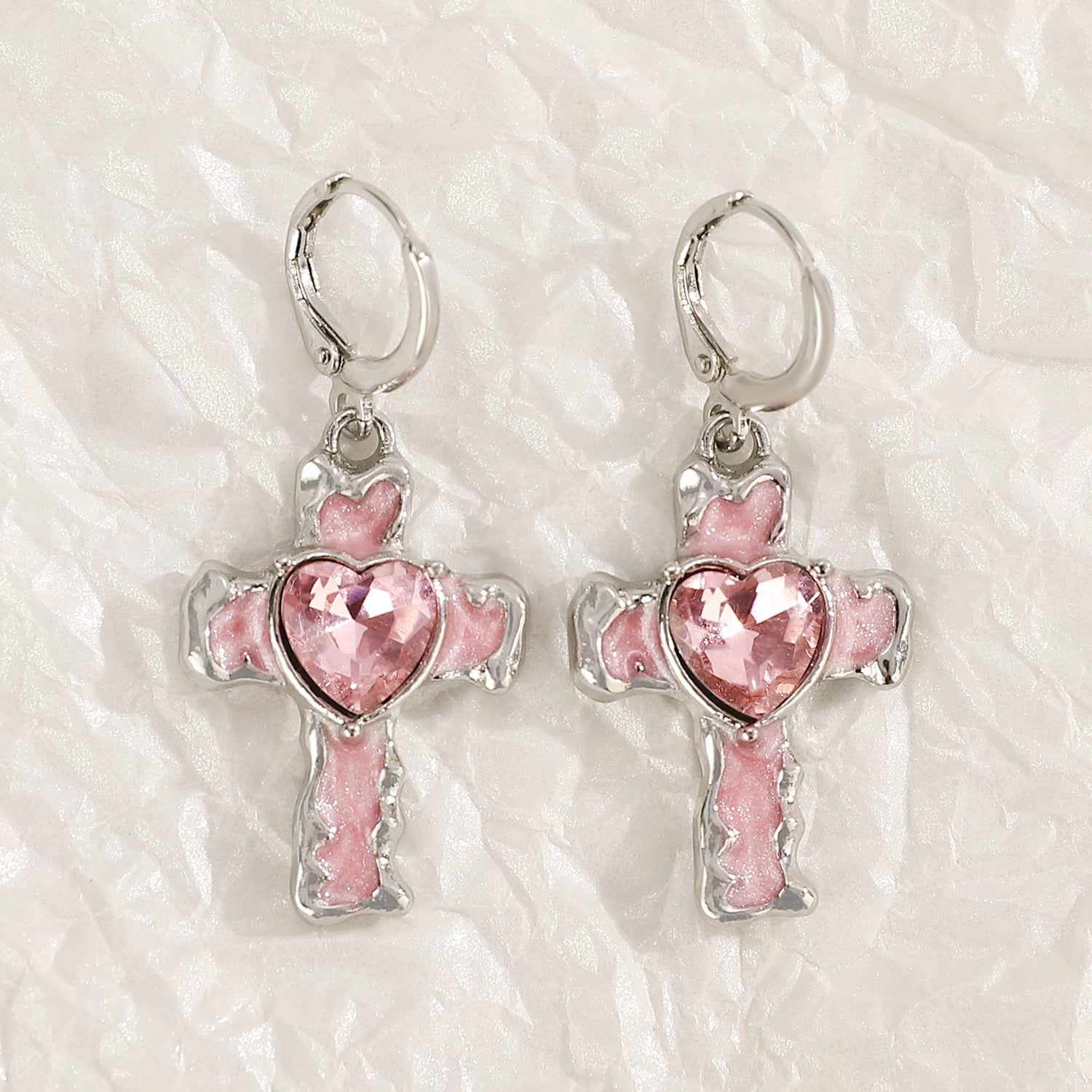 Wholesale Cross Silver Earrings ACC-ES-MY018