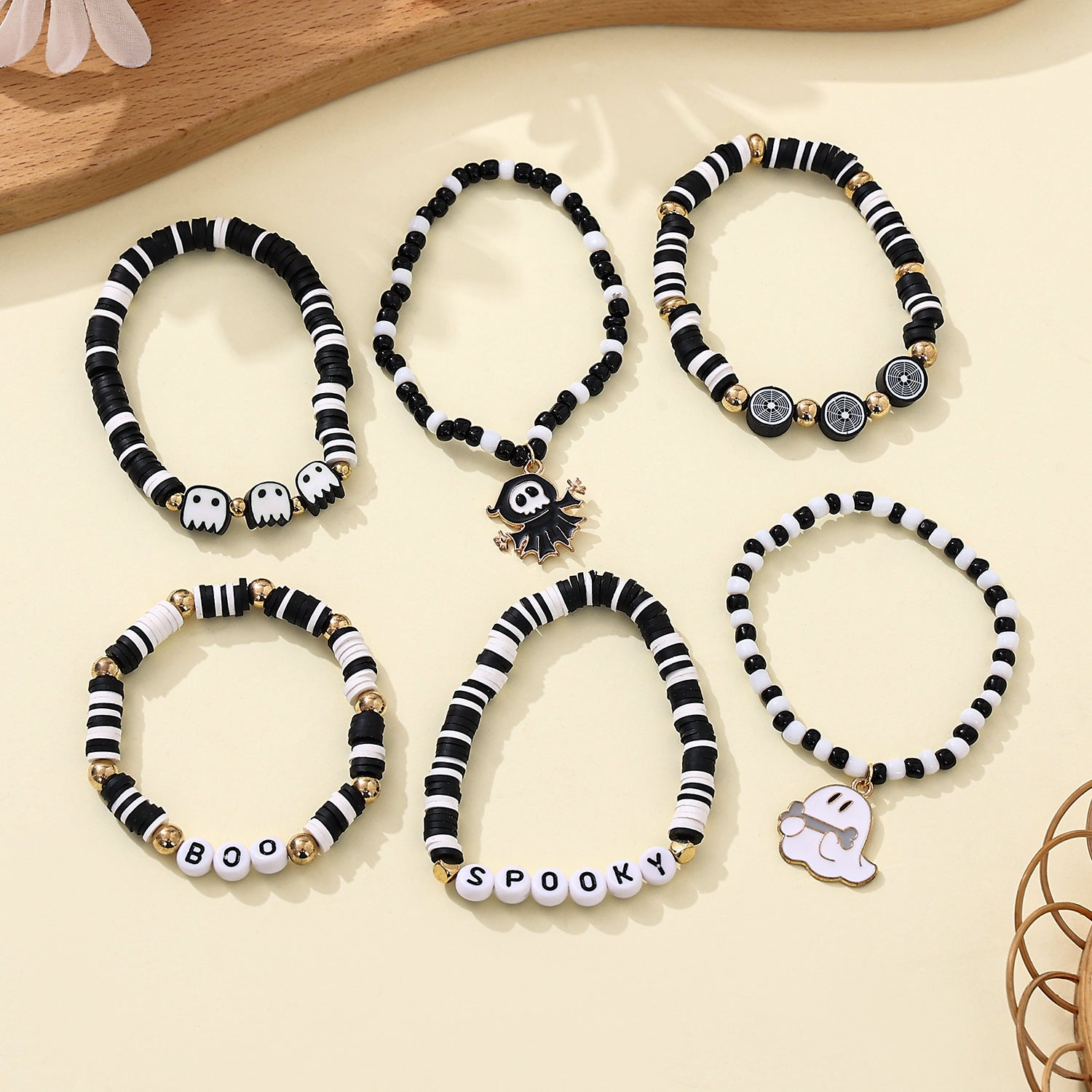 Wholesale European American Style  Soft Clay Bracelet Set,  Handmade Fashion Accessory