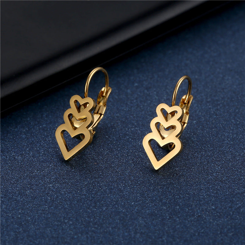 Wholesale Simple Stainless Steel Heart Earrings ACC-ES-MinM029