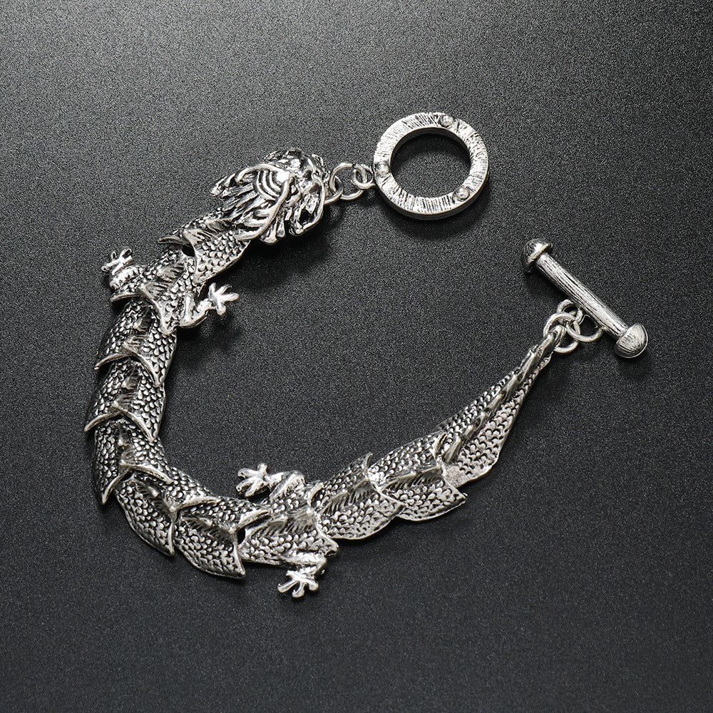 Wholesale Punk Retro Skull Robot Bracelet Ancient Silver  Fashion Accessory Gift for Women