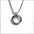 Wholesale three ring pendant stainless steel ring necklace