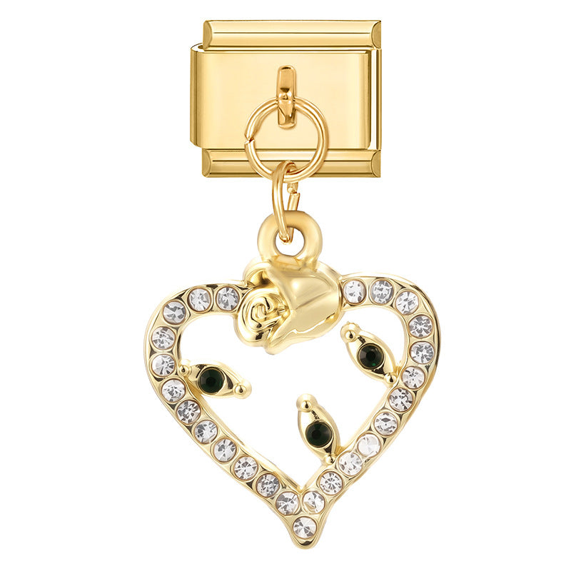 Wholesale  Italian Charm Bracelet 9mm DIY Creative Retro Stainless Steel Composable Bracelet