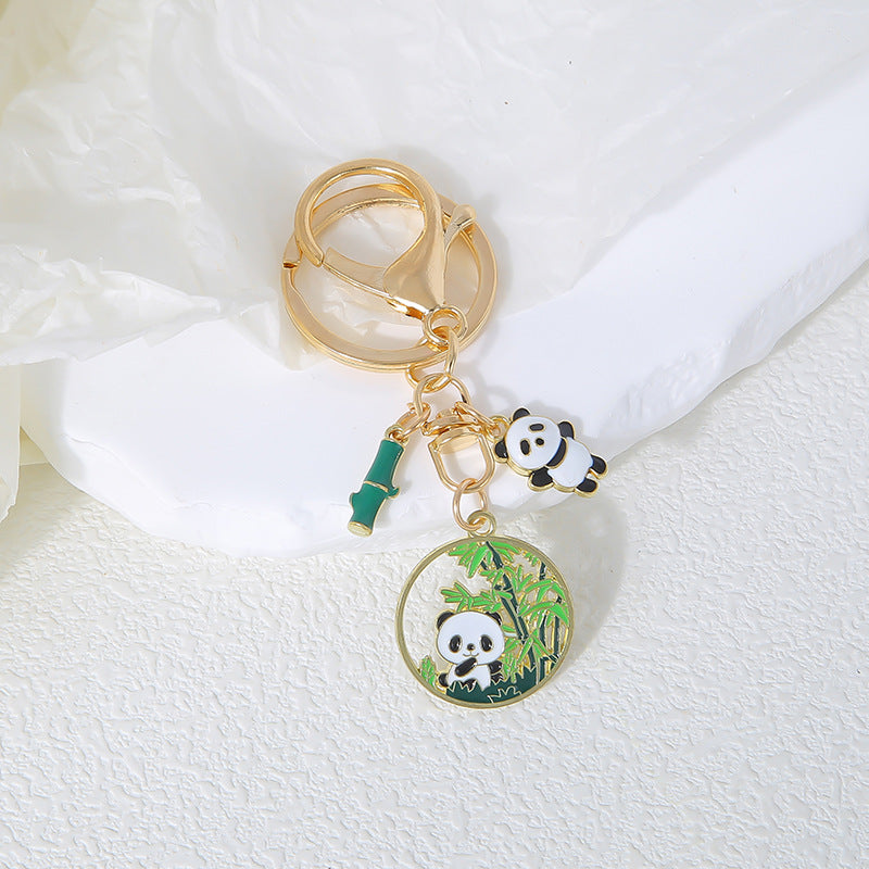 Wholesale  Panda  Cute Cute Cute Cartoon Metal Keychain