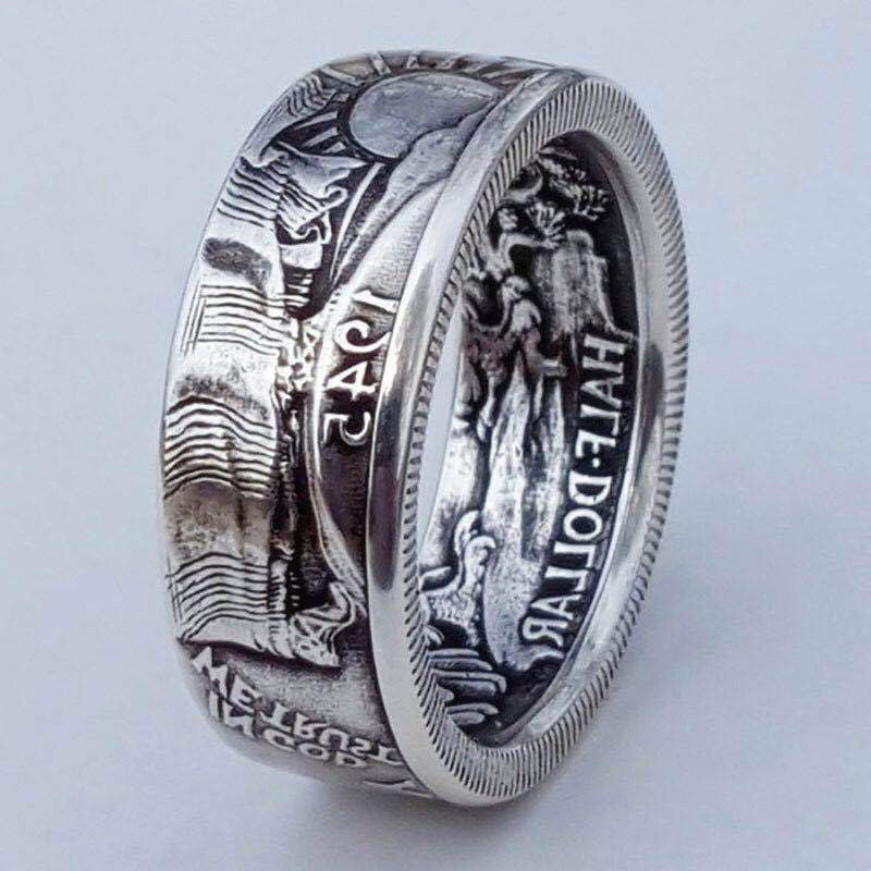 Wholesale  alloy antique coins Morgan ring