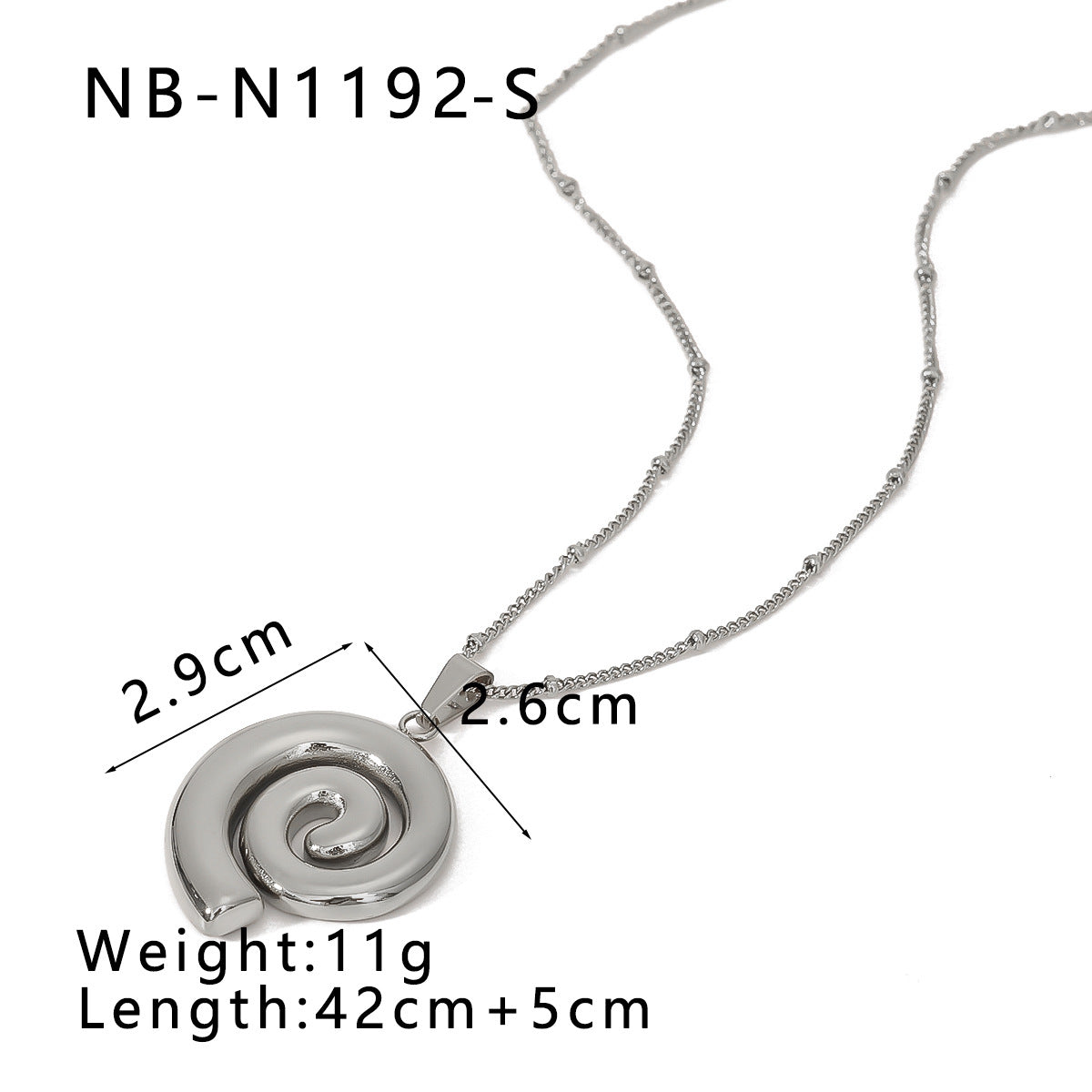 Wholesale  stainless steel marine conch pendant earrings necklace suit