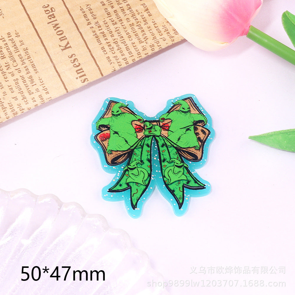 Wholesale 10pcs DIY Flatback Cartoon  Acrylic Flatback Badge Reels Retractable Keychain DIY Accessories