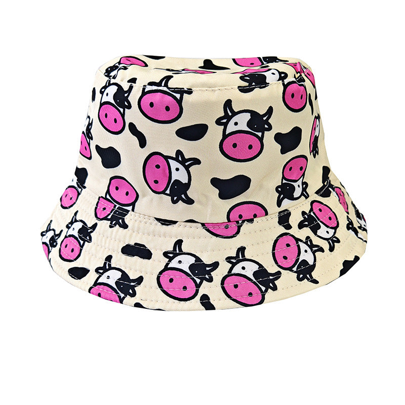 Wholesale Pastoral Print Reversible Bucket Hat,  Wide Brim Sun Protection Fashion Accessory for Outdoor,  Gift Boutique Resale