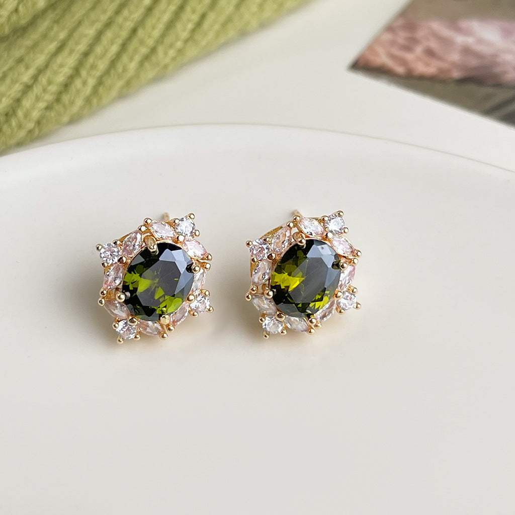 Wholesale  oil drop flower earrings