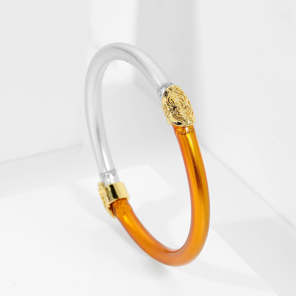 Wholesale Rainbow Color Matching Gold Powder Silicone Bracelet