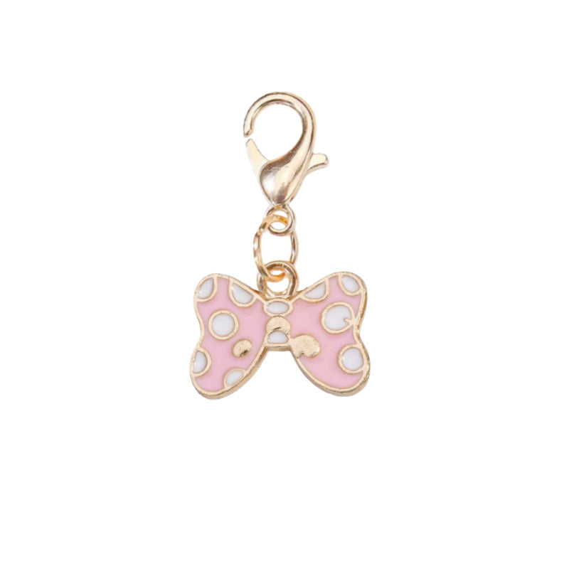 Wholesale 10pcs/pack Oil Drop Butterfly Alloy Pendant DIY Universal Buckle Pendant Accessories Bow Tie Pendant Bracelet Necklace Earrings Accessories