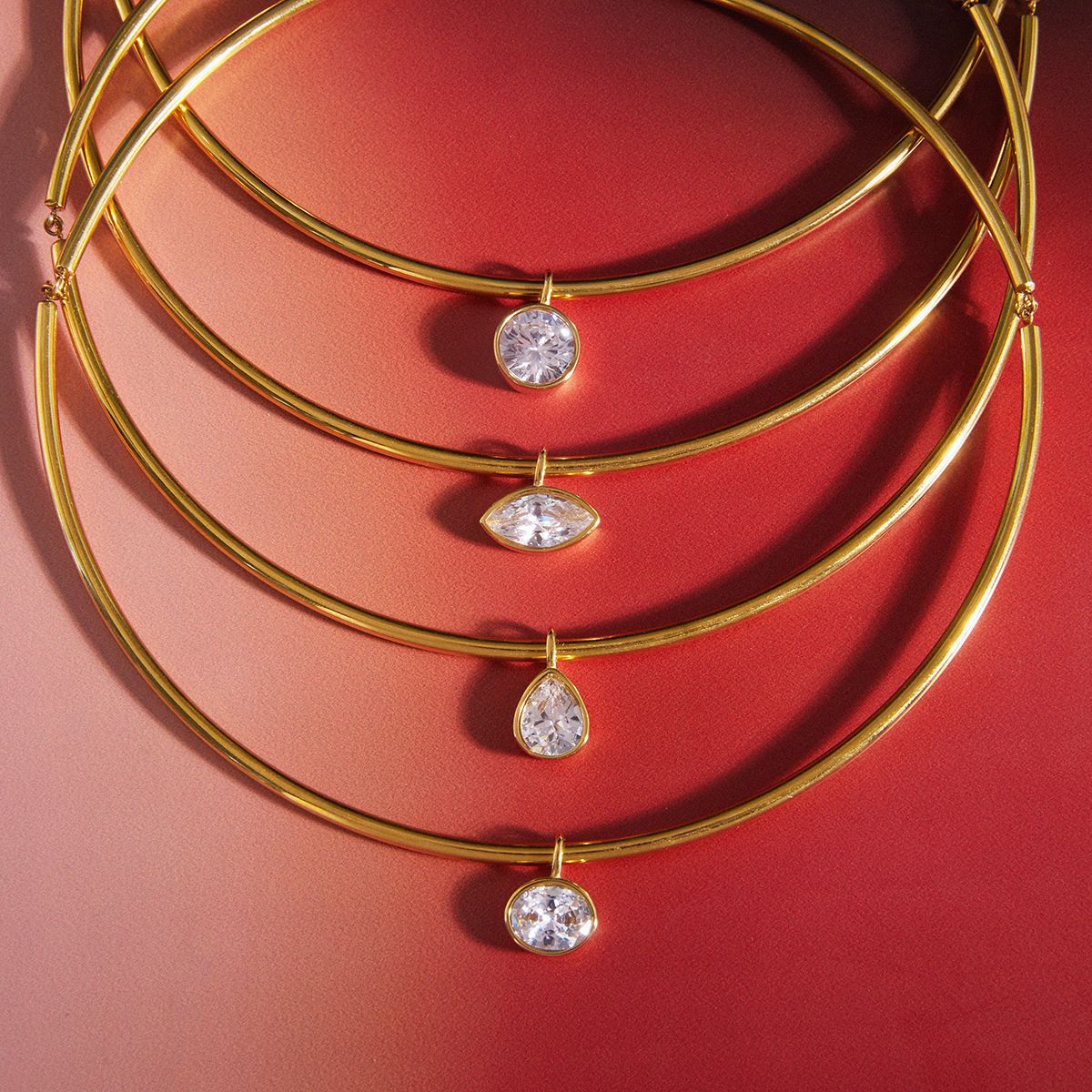 Wholesale Stainless Steel Zircon Necklace Fashion Jewelry Accessory Gift
