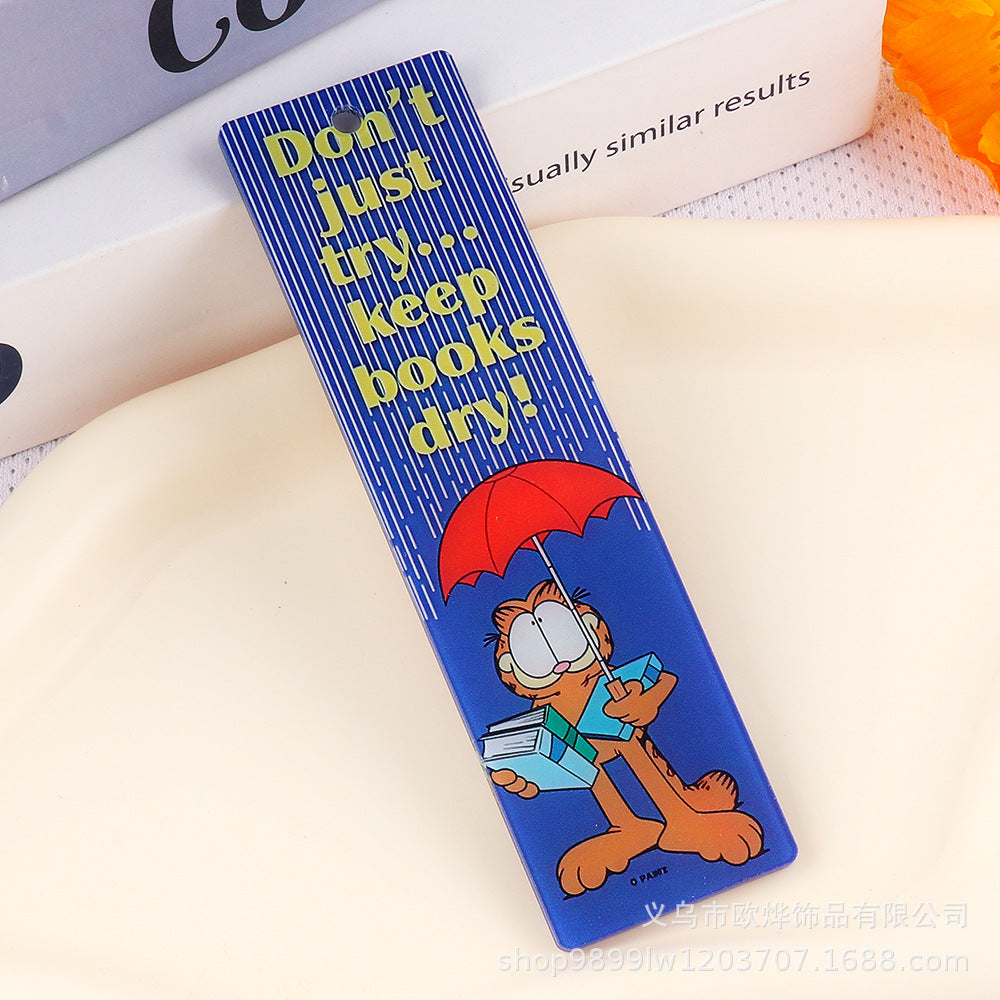 Wholesale 10pcs Cartoon Acrylic Double-sided Bookmark