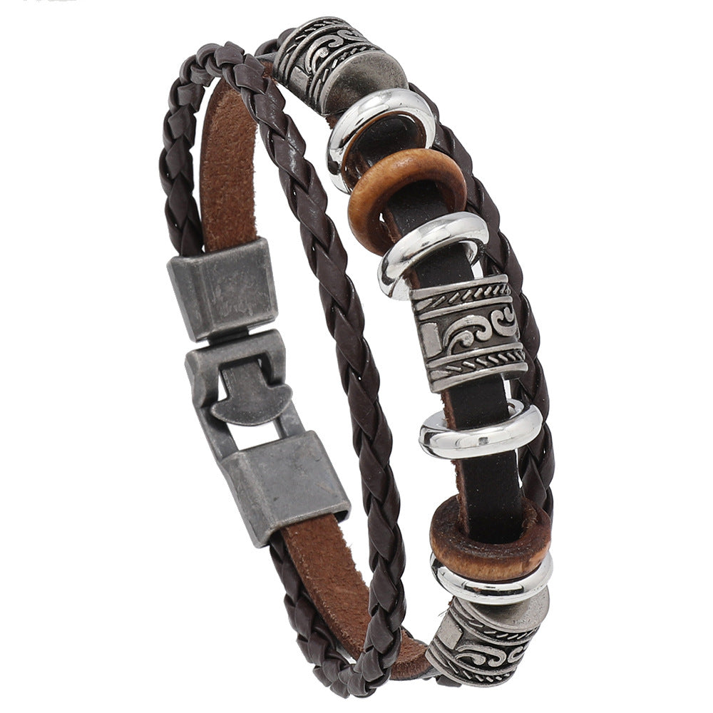 Wholesale Vintage Leather Bracelet Buckle Bracelet ACC-BT-Saih009