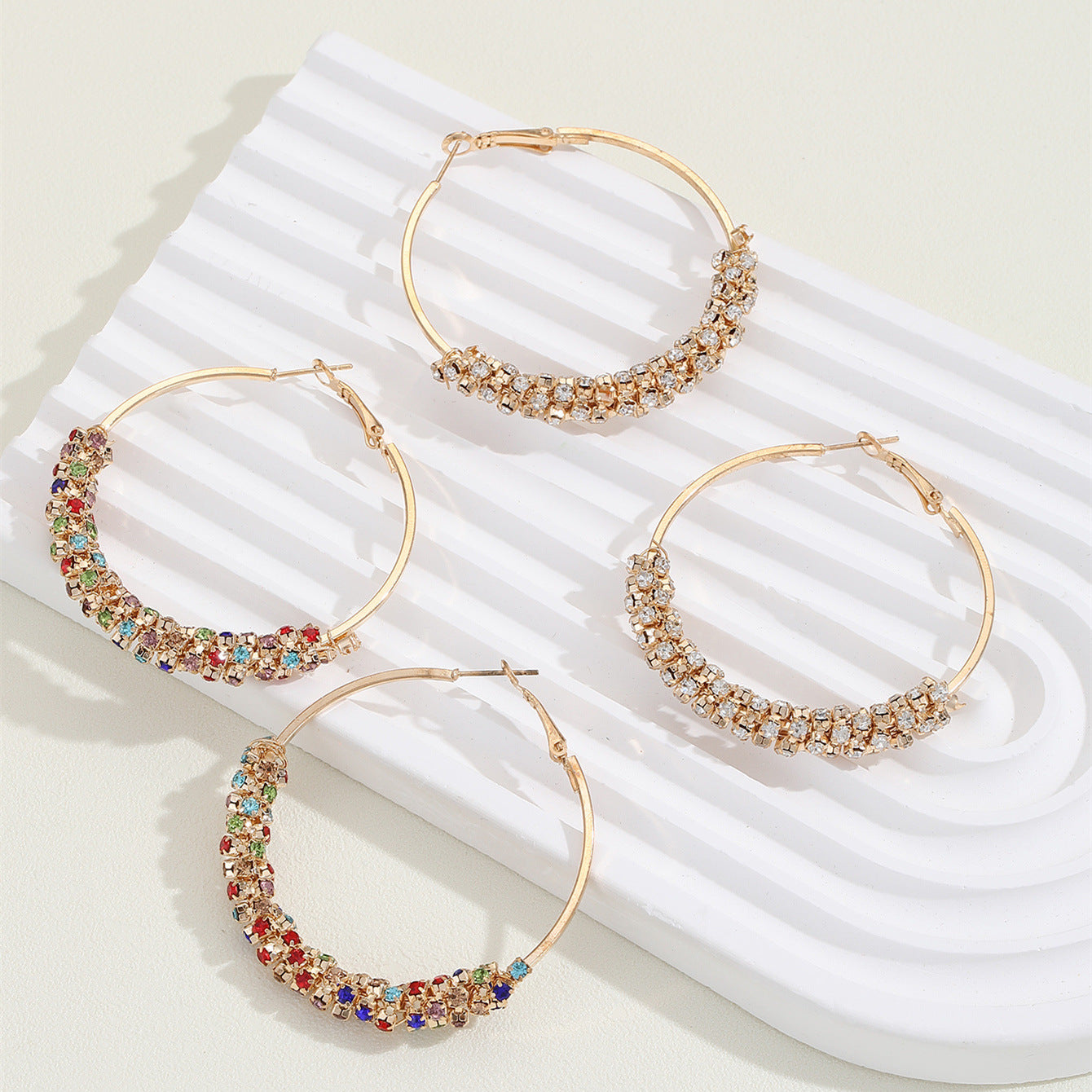 Wholesale  rhinestones colorful diamond earrings