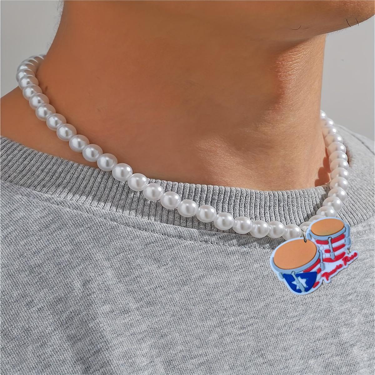 Wholesale American Independence Day Series Pearl Necklace