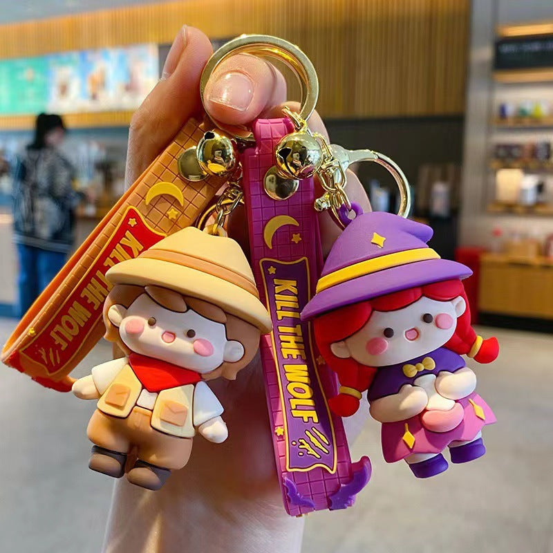 Wholesale Cute cartoon silicone keychain