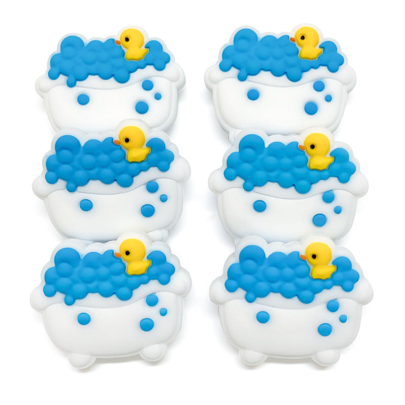 Wholesale 10pcs Cute Bubble Duck Focal Beads DIY Bead Accessories ACC-BDS-WDX130