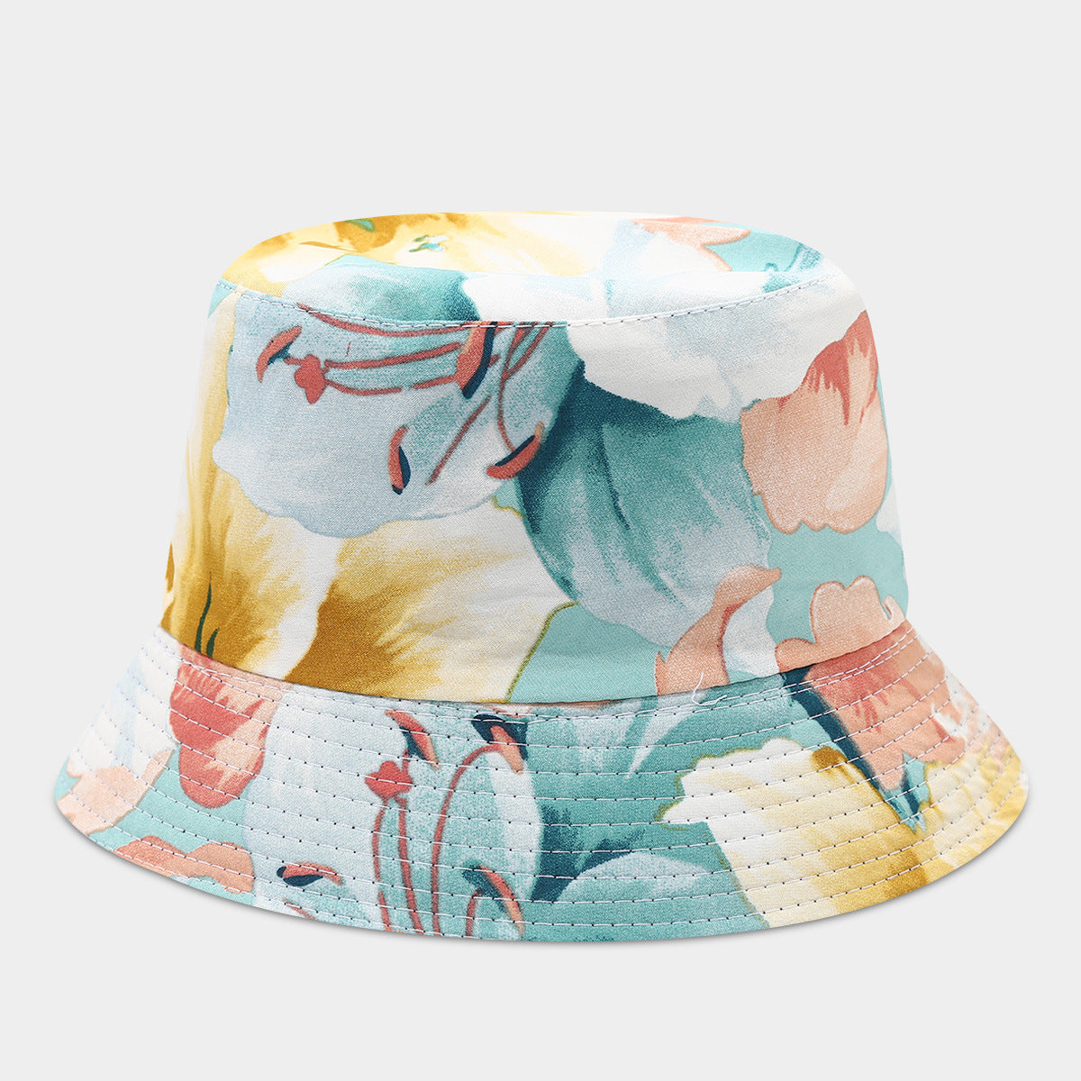 Wholesale Double-Sided Fisherman Hat  Flower Pattern Basin Hat