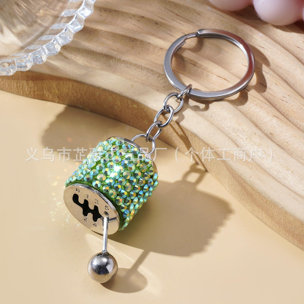 Wholesale Car modified gear shifter with diamond keychain