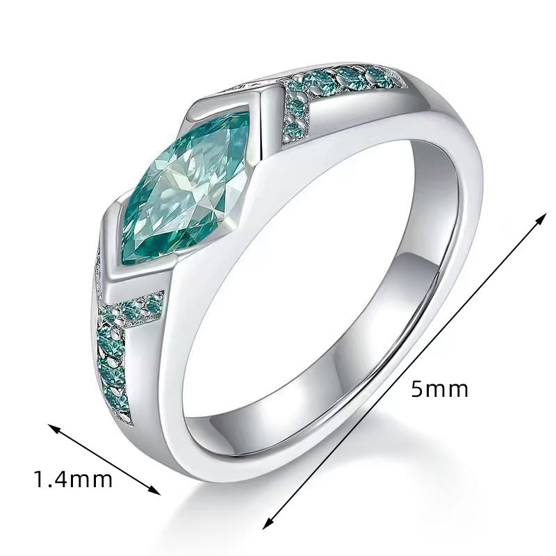 Wholesale  Light Luxury Elegant Ring Horse Eye Zircon Ring