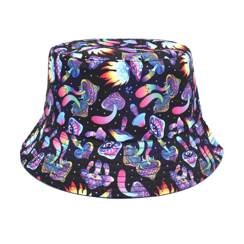 Wholesale Colorful Mushroom Pattern Bucket Hat ACC-HT-ShunMa003