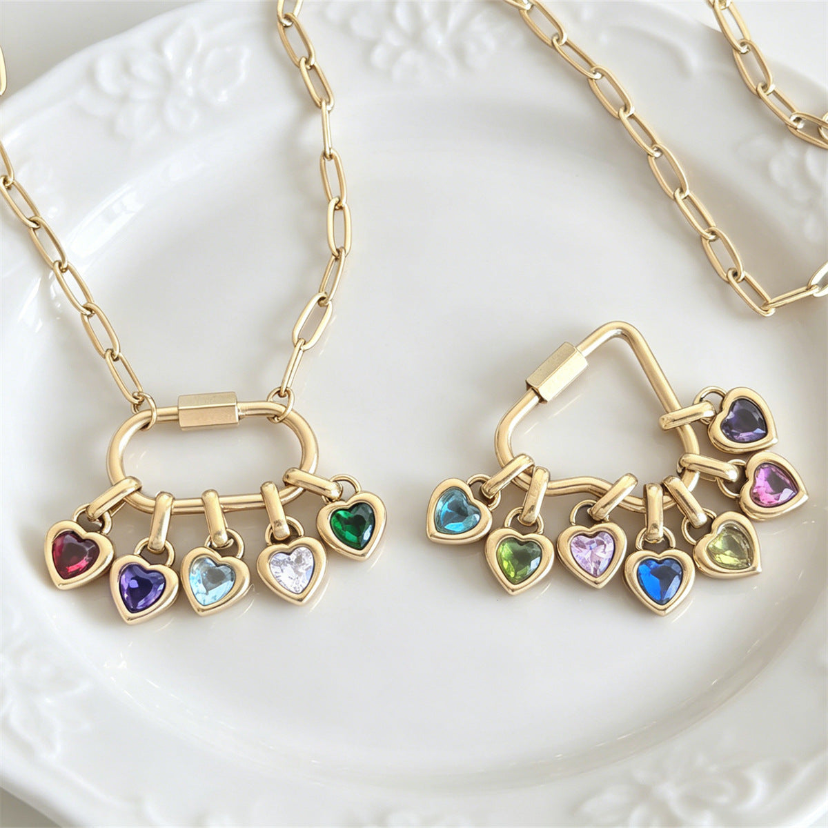 Wholesale Stainless Steel Heart Birthstone Pendant With Zircon Stylish Women S Jewelry Accessory For Gift And Boutique Resale