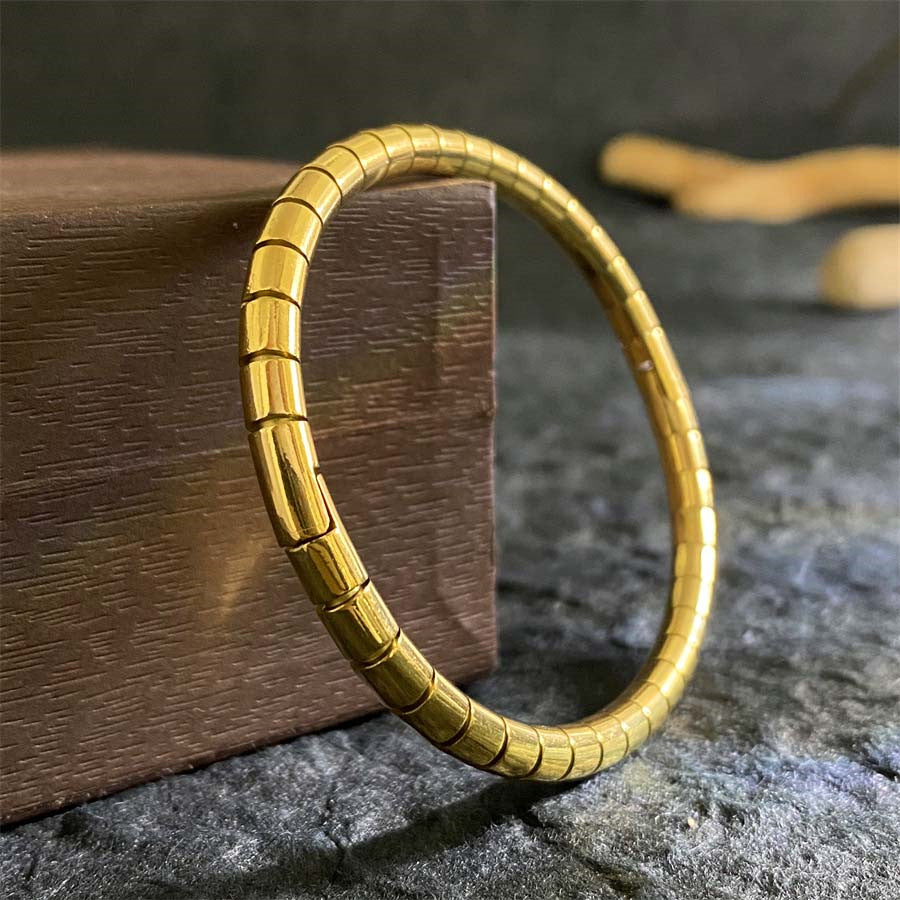 Wholesale Titanium Steel Personality Simple Round Bead Bracelet ACC-BT-YuXun006