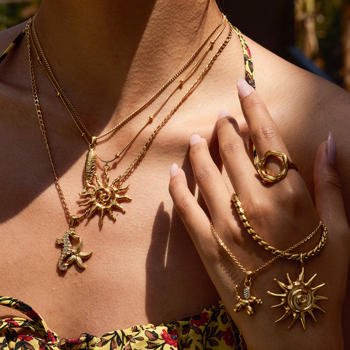 Wholesale Stainless Steel  Light Luxury High-end Collarbone Chain Necklaces