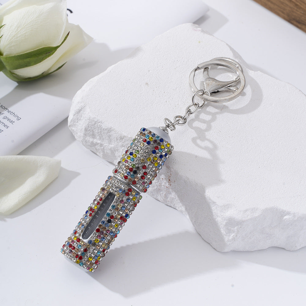 Wholesale 5ml Diamond Bottom Perfume Refill Bottle Keychains ACC-KC-ZhiYa046